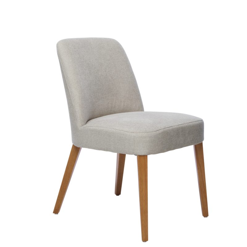 Shack New York Upholstered Dining Chair Shell Honey Leg - angle