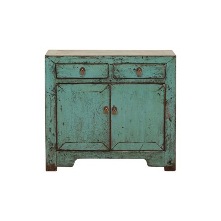 古董中国木制橱柜，带门和抽屉