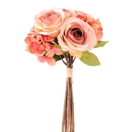 人造花,玫瑰和绣球花花束桃gs - 1450147 - s2 -深腐蚀