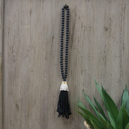 JS-006-BL-Beads-With-Shell-Tassel-Black-1