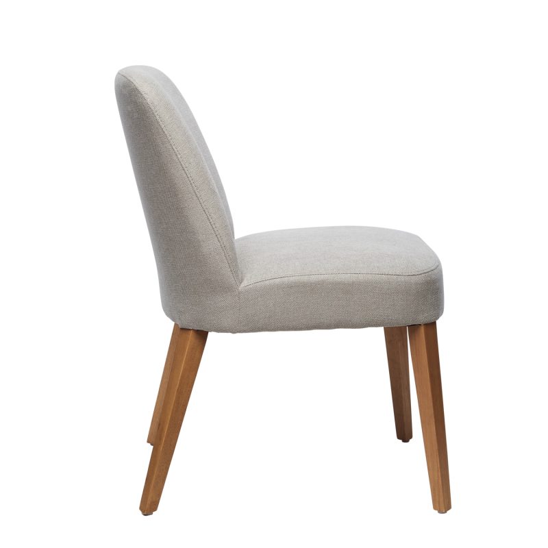 Shack New York Upholstered Dining Chair Shell Honey Leg - side